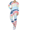 2-Piece Burnout Fleece Hoodie And Jogger Tie-Dye Set by DailySale