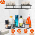 2-Piece: Corner Shower Caddy Shelves by DailySale