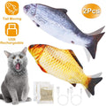 2-Piece: Electric Moving Fish Cat Toy by DailySale