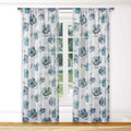 2-Piece: Floral Semi-Sheer Window Curtain Panel Set by DailySale