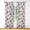 2-Piece: Floral Semi-Sheer Window Curtain Panel Set by DailySale