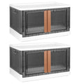 2-Piece: Foldable Stackable Storage Bins with Lid by DailySale