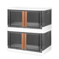2-Piece: Foldable Stackable Storage Bins with Lid by DailySale