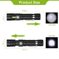 2-Piece: LED Handheld Flashlight Zoomable USB Rechargable