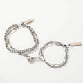 2-Piece: Lovers' Titanium Steel Love Magnet Bracelet by DailySale