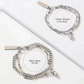 2-Piece: Lovers' Titanium Steel Love Magnet Bracelet by DailySale