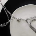 2-Piece: Lovers' Titanium Steel Love Magnet Bracelet by DailySale