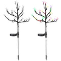 2-Piece: Outdoor Solar Light Cherry Blossom Flower Landscape Light by DailySale