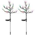 2-Piece: Outdoor Solar Light Cherry Blossom Flower Landscape Light by DailySale