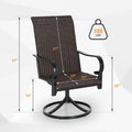 2-Piece: Outdoor Swivel Rattan Dining Chair Set by DailySale