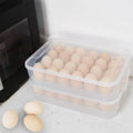 2-Piece: Plastic Egg Holder Stackable Egg Storage Box by DailySale