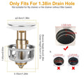 2-Piece: Pop Up Sink Drain Plugs by DailySale