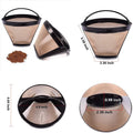 2-Piece: Reusable No.4 Cone Coffee Maker Filters by DailySale