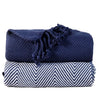 2-Piece Set: 100% Cotton Hand Twisted Throw Blanket 50" X 60"