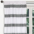 2-Piece Set: 100% Cotton Striped Pole Top Window Curtain Panel Pair by DailySale