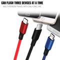 2-Piece Set: 3-Port LED Display High Speed Wall Charger Black + 3-in-1 Cable by DailySale