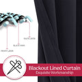 2-Piece Set: Blackout Curtains Double Panel Thermal Insulated Room Darkening Curtain Pair Grommet Top Design by DailySale