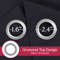 2-Piece Set: Blackout Curtains Double Panel Thermal Insulated Room Darkening Curtain Pair Grommet Top Design by DailySale