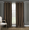 2-Piece Set: Blackout Faux Silk Foamback Room Darkening Grommet Window Curtains Pair Panel by DailySale