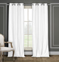 2-Piece Set: Blackout Faux Silk Foamback Room Darkening Grommet Window Curtains Pair Panel by DailySale