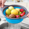 2-Piece Set: Circular Blue Suit Foldable Silicone Kitchen Drop Funnel by DailySale