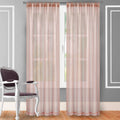 2-Piece Set: Crushed Semi-Sheer Fire Retardant Window Curtain by DailySale