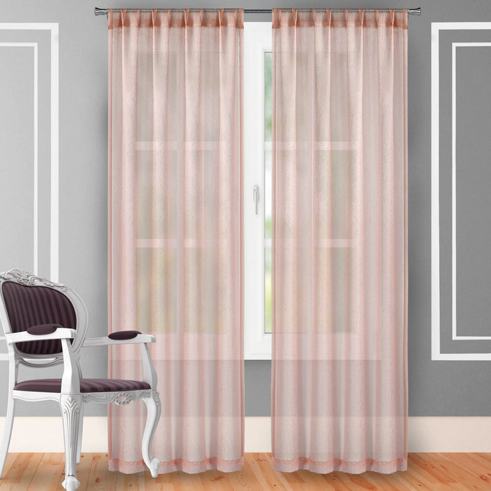 2-Piece Set: Crushed Semi-Sheer Fire Retardant Window Curtain by DailySale