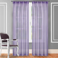 2-Piece Set: Crushed Semi-Sheer Fire Retardant Window Curtain by DailySale