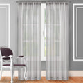2-Piece Set: Crushed Semi-Sheer Fire Retardant Window Curtain by DailySale