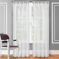 2-Piece Set: Crushed Semi-Sheer Fire Retardant Window Curtain by DailySale