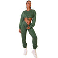 2-Piece Set: Drawstring Short Top Hooded Tops Sweatshirt Pants Set by DailySale
