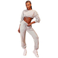 2-Piece Set: Drawstring Short Top Hooded Tops Sweatshirt Pants Set by DailySale