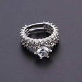 2-Piece Set: Fashionable Engagement Rings Adorned with Full Rhinestones by DailySale