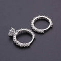 2-Piece Set: Fashionable Engagement Rings Adorned with Full Rhinestones by DailySale