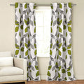2-Piece Set: Floral Leaves Blackout Grommet Window Curtain Pair Panel by DailySale