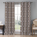 2-Piece Set: Geometric Gate Pattern Blackout Grommet Window Curtain Pair Panel by DailySale
