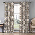 2-Piece Set: Geometric Gate Pattern Blackout Grommet Window Curtain Pair Panel by DailySale