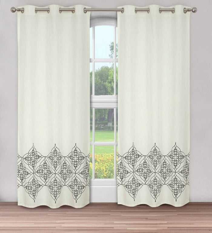 2-Piece Set: Global Varanasi Embroidered Window Panel Pair by DailySale