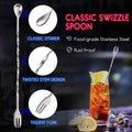 2-Piece Set: Hiware 10 Inch Stainless Steel Cocktail Muddler and Mixing Spoon Home Bar Tool Set by DailySale