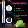 2-Piece Set: Hiware 10 Inch Stainless Steel Cocktail Muddler and Mixing Spoon Home Bar Tool Set by DailySale