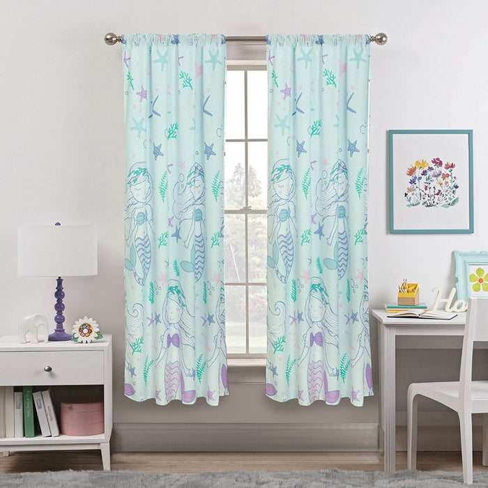 2-Piece Set: Kidz Mix Mystical Mermaid Window Panel Pair by DailySale