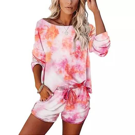 2-Piece Set: Leo Rosi Women Casual Nat Tie Dye Lounge Set by DailySale