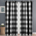 2-Piece Set: Plaid Heavy Blackout Thermal Grommet Window Curtain Pair Pane by DailySale