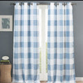 2-Piece Set: Plaid Heavy Blackout Thermal Grommet Window Curtain Pair Pane by DailySale