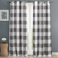 2-Piece Set: Plaid Heavy Blackout Thermal Grommet Window Curtain Pair Pane by DailySale