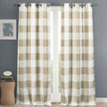 2-Piece Set: Plaid Heavy Blackout Thermal Grommet Window Curtain Pair Pane by DailySale