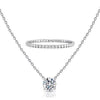 2-Piece Set: Round Cut Pendant with Round Cut Tennis Bracelet
