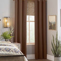 2-Piece Set: Solid Blackout Thermal Grommet Window Curtain Pair Panel by DailySale