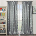 2-Piece Set: Stars Blackout Window Curtain Pair Panel by DailySale