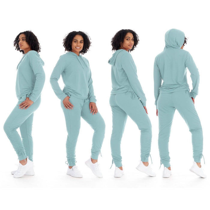 2-Piece Set: Women's Athleisure Fleece Jogger Sweatpants & Hoodie With Pockets Set by DailySale